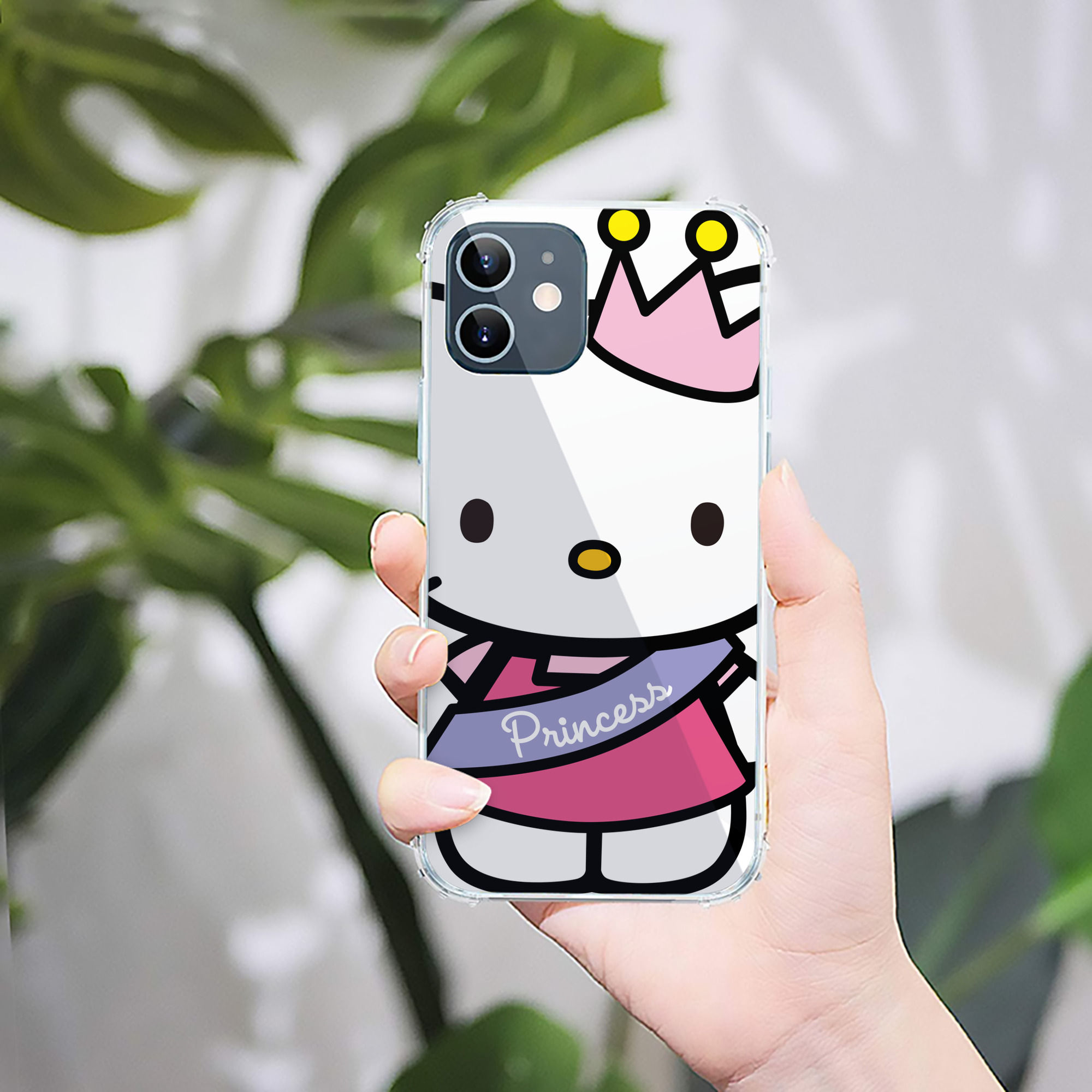 （画像用） Hello Kitty ハローキティ 【iPhone 12シリーズ対応】透明スマホケース（クリアソフトケース）